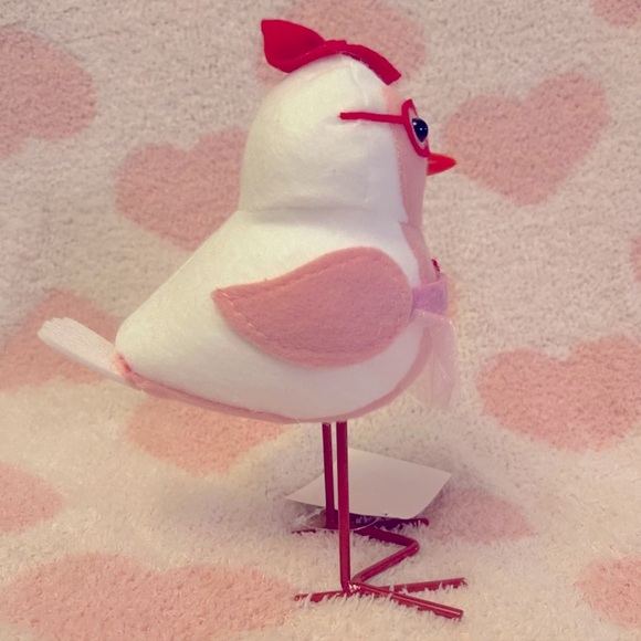 NWT Set of 2 Valentine's Day Felt Hearts Birds - Picture 8 of 8